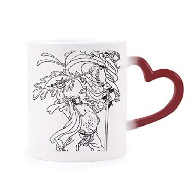 Imagem de Caneca Masterpiece Romance Kingdoms desenho sensível ao calor caneca vermelha muda de cor
