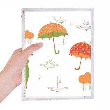 Imagem de Caderno Cloud Umbrella Rain Drip Weather Notebook Folhas Soltas Diário Recarregável Diário Papelaria
