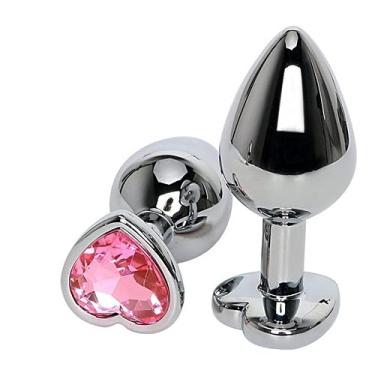 Imagem de PLUG ANAL CORAÇÃO COM JOIA AÇO INOX SUPER LISO CONFORTAVEL - SEXY SHOP DELIRIOS