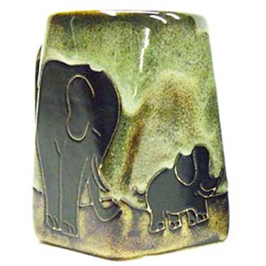 Imagem de Uma (1) coleção MARA STONEWARE – Caneca de jantar quadrada colecionável de 340 ml – Design de elefante