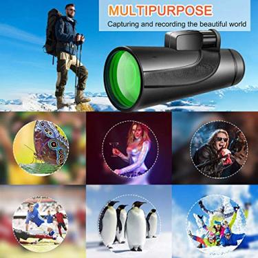 Imagem de Telescópio monocular 10x42, monocular à prova d'água de alta definição -BAK4 Prisma para observação de pássaros, acampamento e viagem