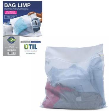 Imagem de Saco Para Lavar Roupa Intima Com Ziper Bag Limp Grande 50X45 - Util