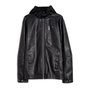 Imagem de Jaqueta Ellus Vintage Leather Wood Masculina Preta-Masculino