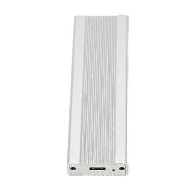 Imagem de Gabinete SSD M.2 NVME, Plug and Play Gabinete SSD SATA de Alta Velocidade Design Fino Indicador LED de 10 Gbps para 2260 Mm (Prata com cabo TypeC/A/C)