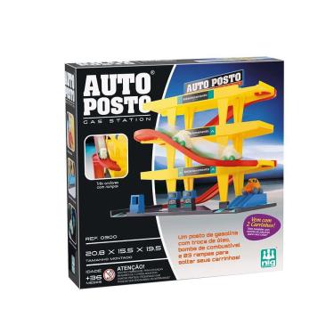 Imagem de Brinquedo Auto Posto Nig com 2 Carros e Rampa de Acesso