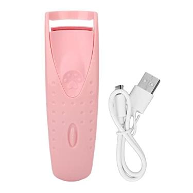 Imagem de Modelador de cílios aquecido, modelador de cílios elétrico, silicone tipo C, carregamento elétrico de longa duração, modelador de cílios aquecido para meninas, cílios perfeitos (Pink)
