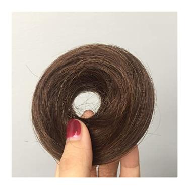Imagem de Mulheres Bun Scrunchies 1/2 pçs faixa rabo de cavalo elástico peruca para cabelo humano feminino coques chignon coque bagunçado pedaços de cabelo rosquinha chignon com borracha elástica Pão (Size : 2