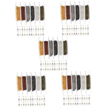 Imagem de Tofficu 5 Conjuntos acessórios de bricolage artesanato a granel acessório de anéis de abertura DIY jóias fechos de lagosta material de joalheria corrente de suéter ferro suíte