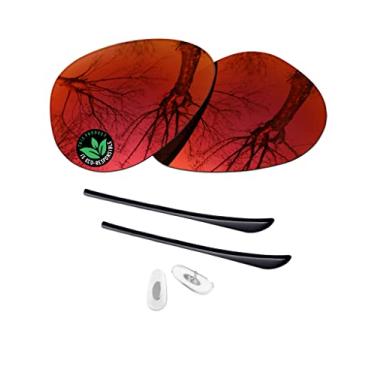 Imagem de Raydi Lentes de reposição de policarbonato e kits de borracha para óculos de sol RayBan Aviator RB3025 58 mm - Espelho vermelho fogo - Polarizado