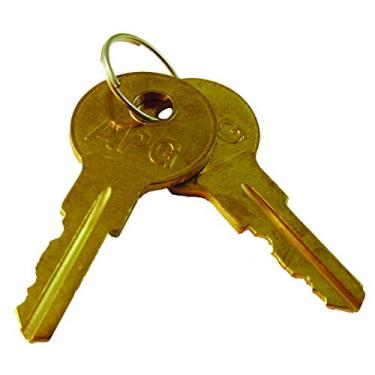 Imagem de APG Cash Drawer Conjunto de chaves de substituição | Compatível com travas de código APG A2 | Conjunto de 2 chaves | para gavetas de dinheiro APG Série 100 e Série 4000 | PK-8K-A2