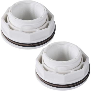 Imagem de TonGass (Pacote com 2) Encaixe de retorno de entrada de piscina acima do solo de 3,8 cm com junta de contraporca Famale Tubo de entrada (FIP) Substituição exata para Hayward SP1023 Entrada de