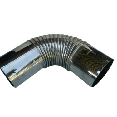 Imagem de Curva Sanfonada Para Chaminé 90º 130Mm Inox.