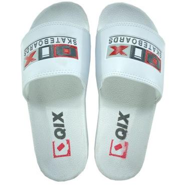 Imagem de Chinelo Slide Qix Skateboards Masculino - Branco