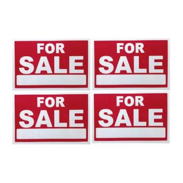 Imagem de Placa para venda 20 cm x 30 cm plástico à prova d'água com acabamento brilhante 4 peças