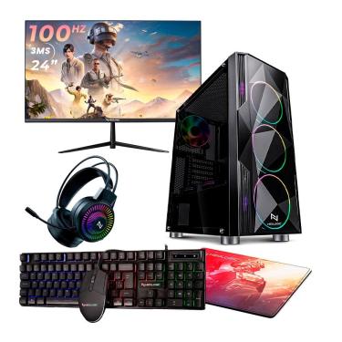 Imagem de PC GAMER COMPLETO RYZEN 5 5600GT, 16GB 3200MHZ (RADEON VEGA 7), SSD 480GB, 500W 80 PLUS, MONITOR 24" 100HZ - NLI87604