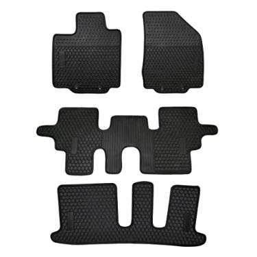 Imagem de Lwope Tapetes de carro personalizados para 2014-2020 Infiniti QX60/2013-2020 Nissan Pathfinder/2013 Infiniti JX35 7 assentos borracha preta proteção para todos os climas forros de piso automotivos resistentes inodoros
