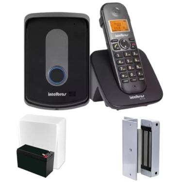 Imagem de Porteiro Eletrônico Campainha Interfone Bivolt Sem Fio Intelbras Tis 5010 e Fechadura Eletroima