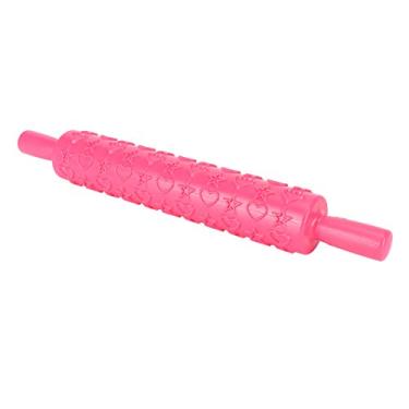 Imagem de Ferramenta de Decoração de Bolo fondant: Rolo de Massa de Cozimento Em Relevo, Rolo de Bolo Gravado para Biscoitos e Biscoitos, Material Plástico Seguro de Qualidade Alimentar