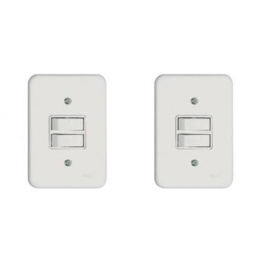 Imagem de Kit C/2 - Conjunto Radial Pollar 1901006 2 interruptores ...