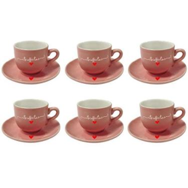 Imagem de Conjunto 6 Xícaras Café Porcelana 90ml Hauskraft