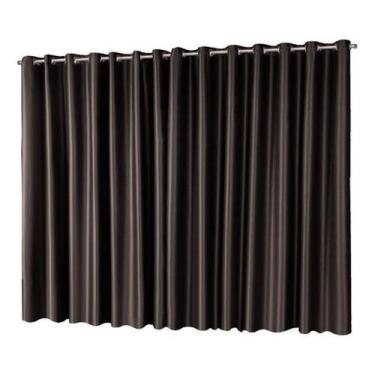 Imagem de Cortina Tecido Blackout Toque De Seda 4,00M X 2,60M - Tabaco - Campari