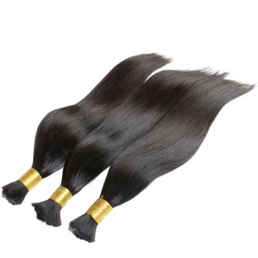 Imagem de Cabelo Humano Solto Para Mega Hair Liso Leve Ondas 65-70cm 200 Gramas 