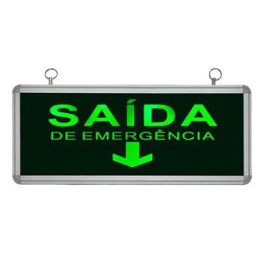 Imagem de Placa de Sinalização para Saída de Emergência de LED UN-16 110V - UNIK