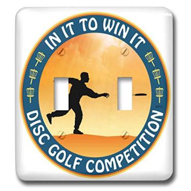 Imagem de 3dRose lsp_21103_2 Disc Golf Competition in It To Win It with Frisbee Disc Golf Player Throwing A Shot Double Toggle Switch