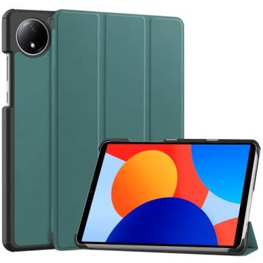 Imagem de Gylint Capa para Xiaomi Redmi Pad SE 2024, capa dobrável de couro PU ultrafino com suporte para Xiaomi Redmi Pad SE 21 cm, verde