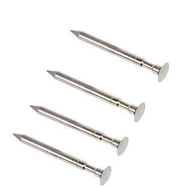 Imagem de Red Dirt Derby Pinewood Car Machined, Polished and Grooved Axles - (4 Axles) - Groove Plus Angled Head Reduces Friction While Increased Diameter Reduces Wheel Wobble thereby Increasing Speed