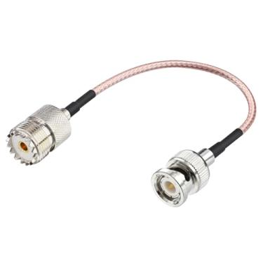 Imagem de DHT Electronics RF coaxial coaxial cabo conjunto BNC macho para UHF fêmea SO-239 SO239 6"