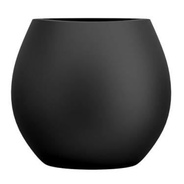 Imagem de Vaso Fibra De Vidro Decoração 40cm Estilo Vietnamita Plantas (Preto Fosco)