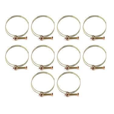 Imagem de Braçadeira de Mangueira de Fio Duplo Ajustável, Clipes de Mangueira, Braçadeiras de Tubulação, Braçadeira Farpada de Mangueira de água, Clipe de Tubo, Aro, Prendedor de