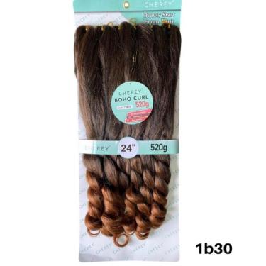 Imagem de Cabelo Para Trança Com Cachos Boho Curl Pacotão 520g Cherey - bbless, 
