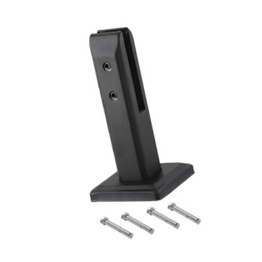 Imagem de Generic Grampo de vidro com parafusos, espigões de vidro, clipe de fixação premium, espigão de cerca de piscina para balaustrada de jardim, corrimão, todos os, Preto Fosco, Altura 20cm