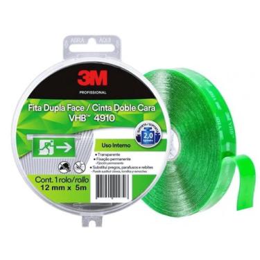 Imagem de Fita dupla face 3m transparente vhb 4910 estojo 12mmx5m