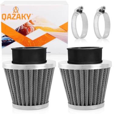 Imagem de QAZAKY 2 peças 48mm 49mm 50mm limpador de filtro de ar compatível com 50cc-90cc 110cc 125cc 140cc 150cc 200cc 250cc GY6 motocicleta ATV Scooter Quad Go Kart Moped Pit Dirt Racing Bike Suzuki Baja 5cm