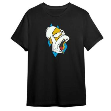 Imagem de Camiseta Masculina Homer Simpson Camisa 100% Algodão - SEMPRENALUTA, P