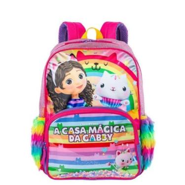 Imagem de Mochila Costas Grande Escolar Menina Casa Mágica Gabby Sestini 