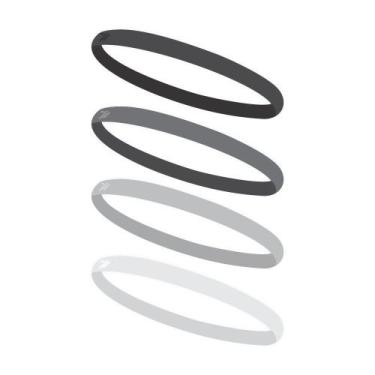 Imagem de Faixa de Cabelo com Silicone 4 unidades Cinzas - SPORTBR