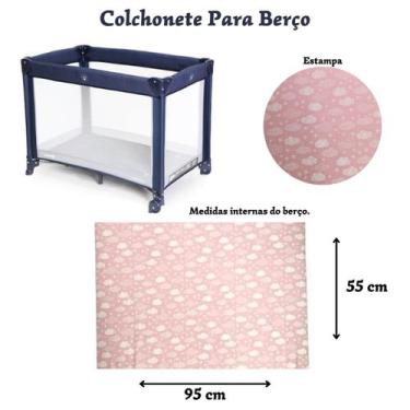 Imagem de Colchonete Macio Para Berço Desmontavel Chiqueirinho  95x55 - Marphi C