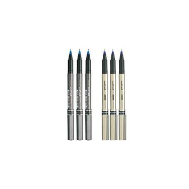 Imagem de KIT 6 Canetas Rollerball 3 Micro/Fine DELUXE - Azul - Uni-Ball