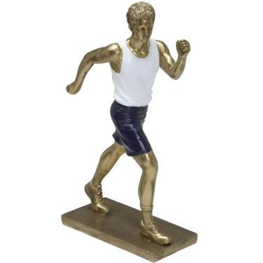 Imagem de Estatueta Decorativa Atleta Atletismo Escultura Resina 26cm - Gici Dec