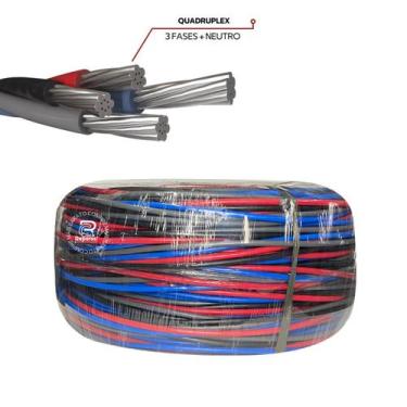 Imagem de Fio Cabo Alumínio Multi Quadruplex Isolado 10mm 75 Metros - CABOS