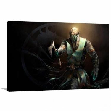 Imagem de Quadro decorativo Mortal Kombat com Tela em Tecido - Wall Frame
