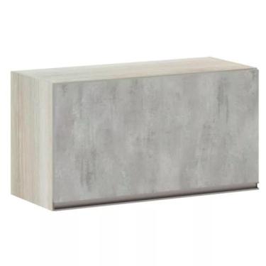 Imagem de Armário Basculante Luciane 70cm 1 Porta Luci, Legno Crema/Concreto