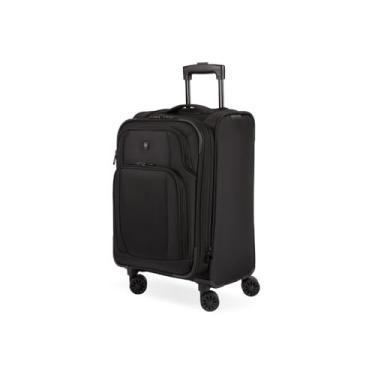 Imagem de SwissGear Mala expansível Softside 34600 com rodas giratórias, preta, 50 cm, Preto, Carry-On 20-Inch, Swissgear Mala expansível Softside 34600 com rodas giratórias