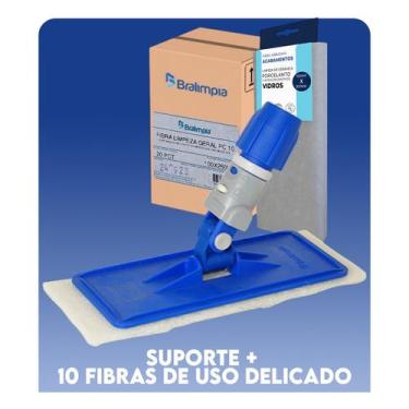 Imagem de Suporte Lt Limpa Tudo + 10 Fibras: Kit Completo Para Limpeza - Bralimp