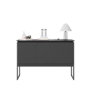 Imagem de Buffet 3 Portas Estilo Industrial Amsterdã - Mais de Casa, Preto Onix