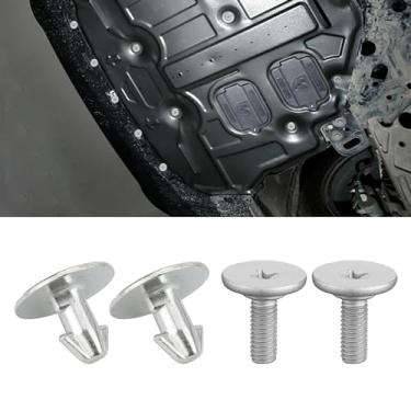 Imagem de Middrivr 4 peças de parafusos de pino de tampa inferior do motor, parafuso de hardware de proteção contra respingos do motor, 90674-TY2-A01 90105-TBA-A00, cilps de acesso ao radiador para Civic